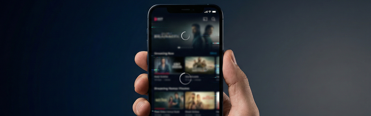 Real-time OTT monitoring dashboard displaying concurrent viewer counts and server health metrics